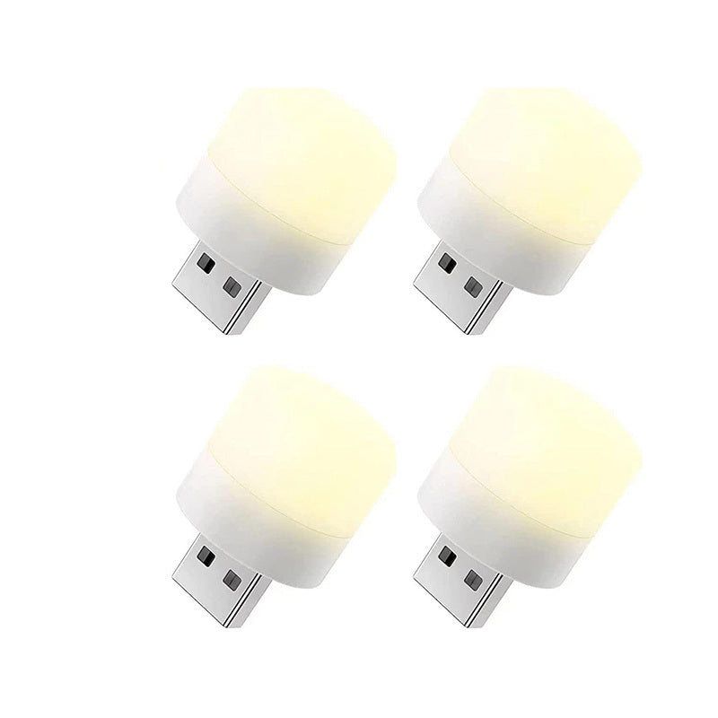 4Pcs USB Night Light; Energy-Saving Light; USB Light Bulb; Compact LED Bulb; Portable Lighting; Ambient Lighting; Decorative Lamp; Mini USB Light For Car; Bedroom; Nursery; Bathroom