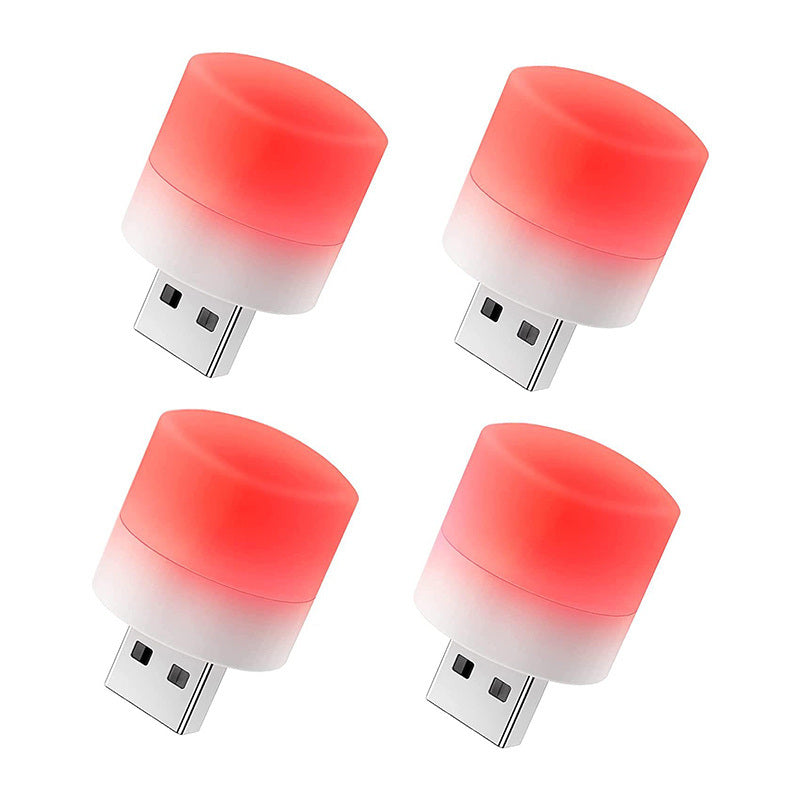 4Pcs USB Night Light; Energy-Saving Light; USB Light Bulb; Compact LED Bulb; Portable Lighting; Ambient Lighting; Decorative Lamp; Mini USB Light For Car; Bedroom; Nursery; Bathroom
