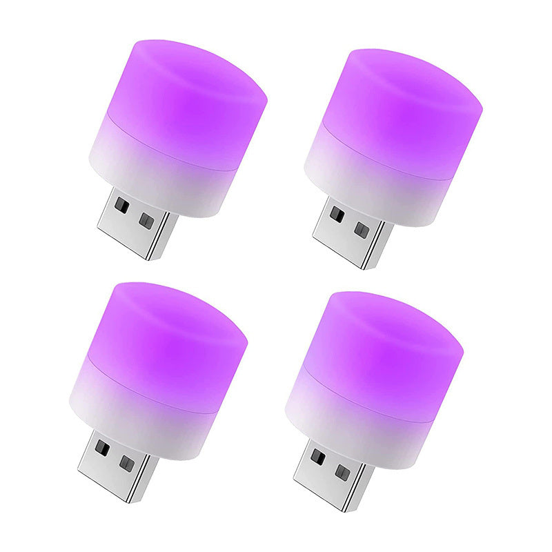 4Pcs USB Night Light; Energy-Saving Light; USB Light Bulb; Compact LED Bulb; Portable Lighting; Ambient Lighting; Decorative Lamp; Mini USB Light For Car; Bedroom; Nursery; Bathroom