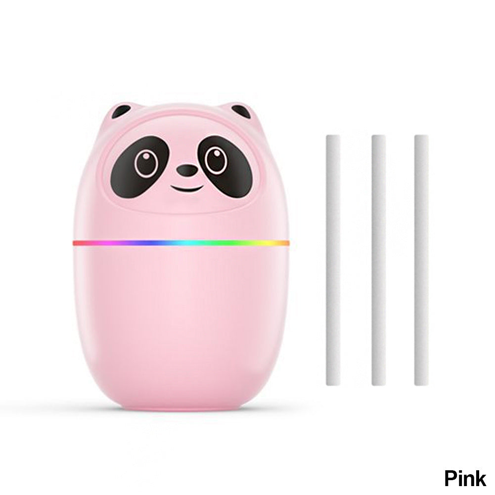 Desktop USB Mini Panda Air Humidifier & 3 Cotton Swabs