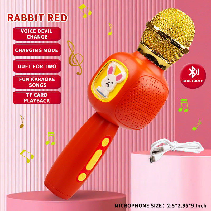 Children's Microphone; Karaoke Singing Speaker ; Integrated Music Toy; Musical Instrument Holiday Gift 3-12 Years Old