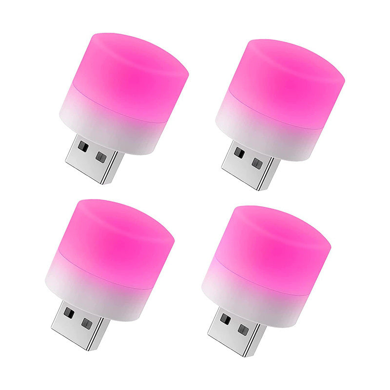4Pcs USB Night Light; Energy-Saving Light; USB Light Bulb; Compact LED Bulb; Portable Lighting; Ambient Lighting; Decorative Lamp; Mini USB Light For Car; Bedroom; Nursery; Bathroom