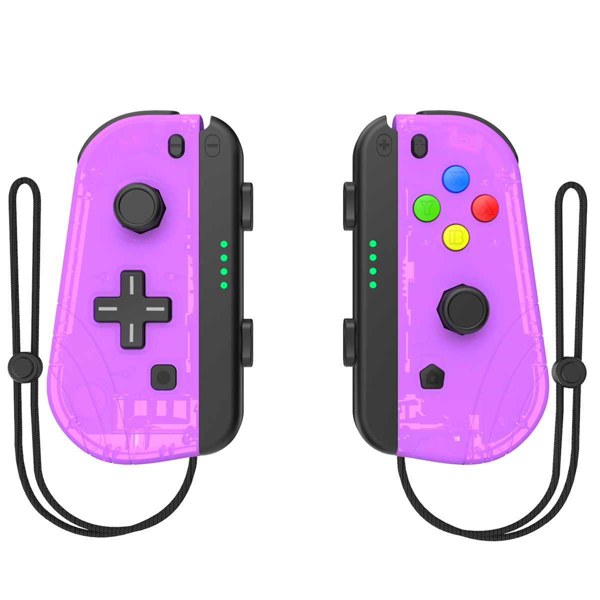 Replacement For Joycon Controllers With Grip Dual Shock Wake-Up Plug And Play; (L/R) Controller Compatible For Nintendo Switch; Including Waking Up Function And NFC For NS