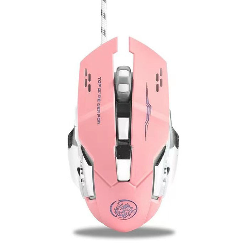 Game Race Mouse Wired USB Mute Mouse With 4 Power-saving Modes