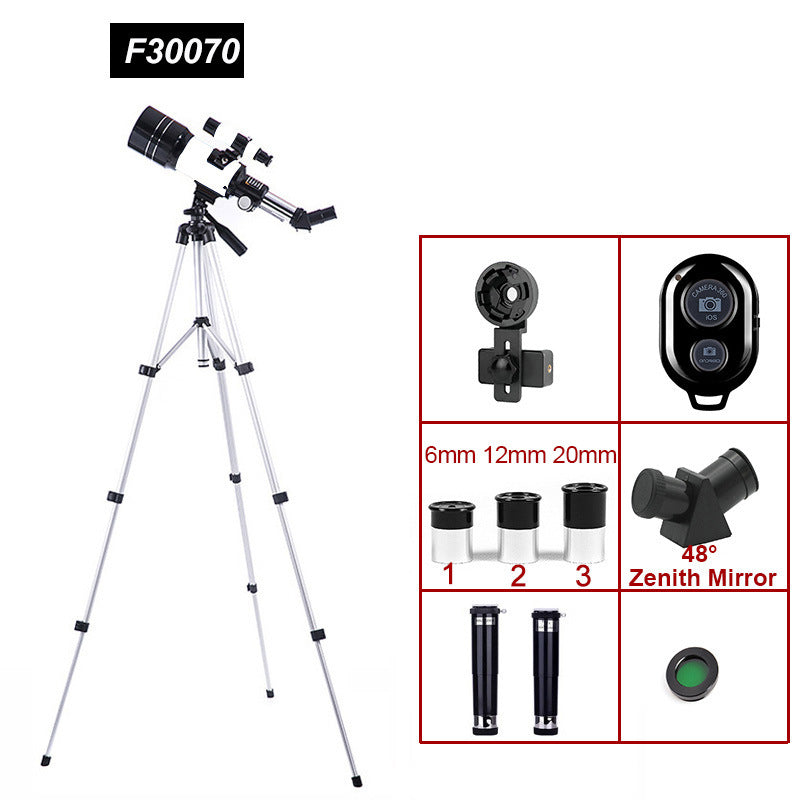 Professional Astronomical Telescope 150 Times Zoom HD High-Power Portable Tripod Night Vision Deep Space Star View Moon Universe