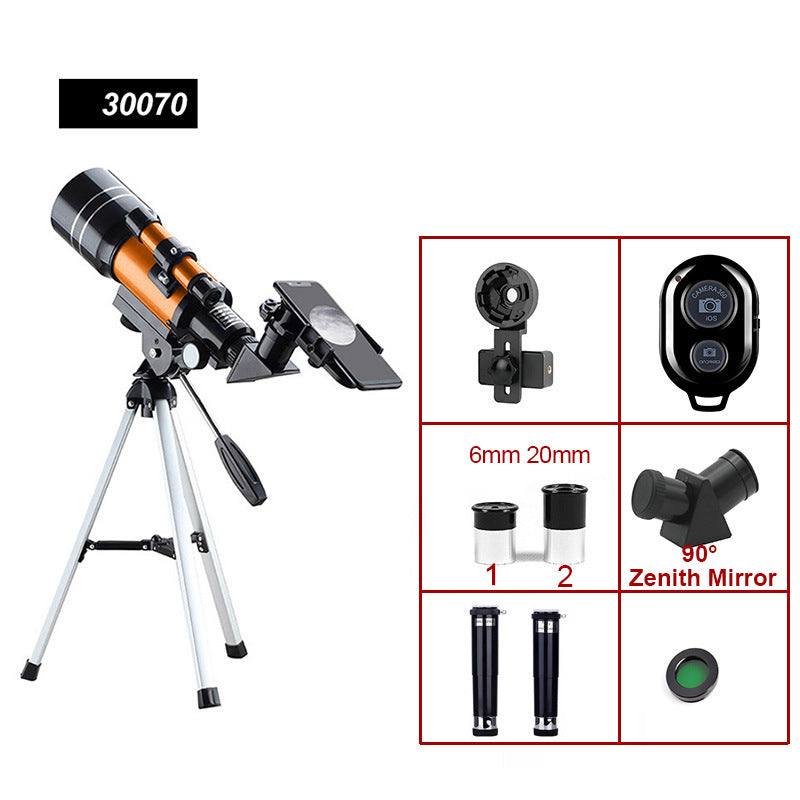 Professional Astronomical Telescope 150 Times Zoom HD High-Power Portable Tripod Night Vision Deep Space Star View Moon Universe