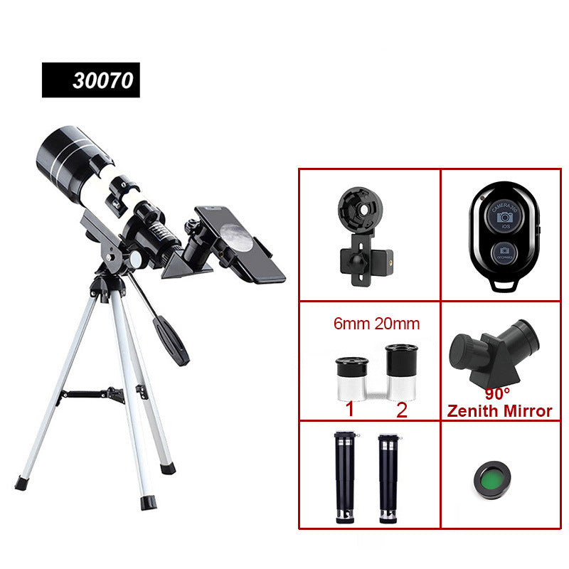 Professional Astronomical Telescope 150 Times Zoom HD High-Power Portable Tripod Night Vision Deep Space Star View Moon Universe