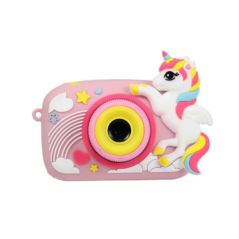 3D Cartoon Digital Camera Dinosaur Animal Shark Unicorn 20MP Children Mini Cameras Toy Take Pictures And Videos Play Games