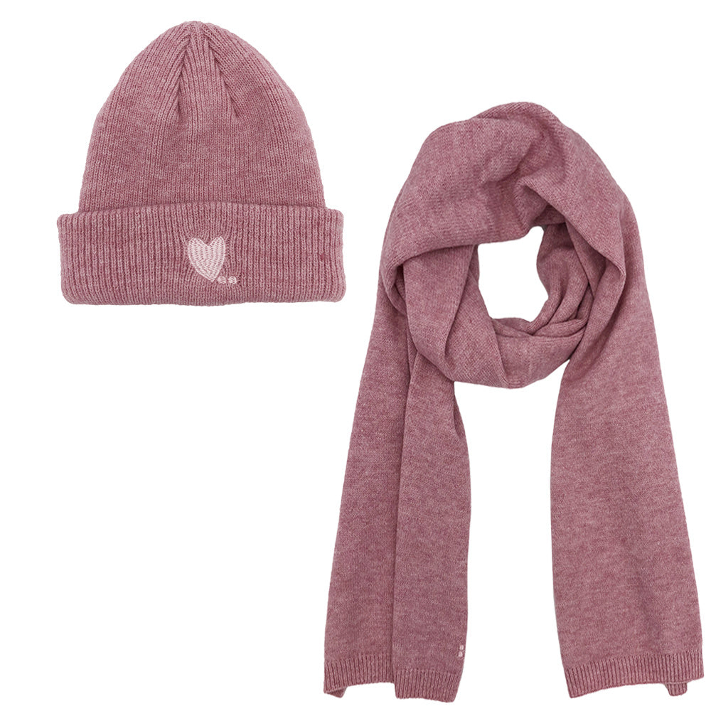 Schinotch 2022 Winter Hat and Scarf Set Thick Warm Shawls Wraps Solid Color Soft Warm Knitted Scarves Unisex Accessories