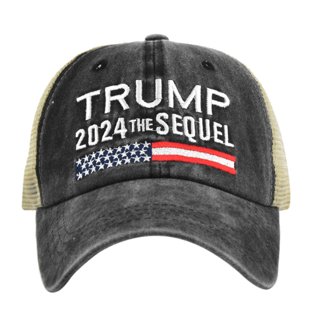 TRUMP embroidered baseball cap embroidered cap mesh cap Trump baseball cap visor