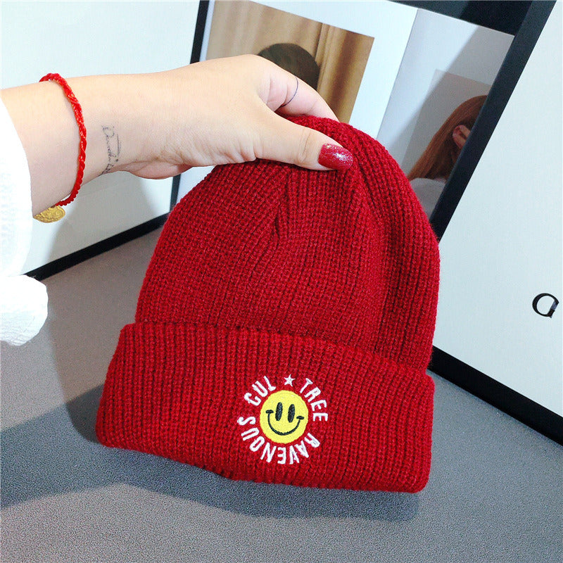 Simple Multi Color Big C Letter Winter Hat Women Winter Unisex Beanie Cap Outdoor Thick Warm Hip hop Sport Ski Knitted Hats