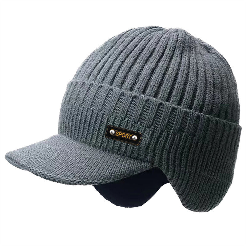 lidafish Winter Tide Ear Protection Baseball Cap Outdoor Thicken Warm Men Dad Hat Knitted Design Snapback Hat