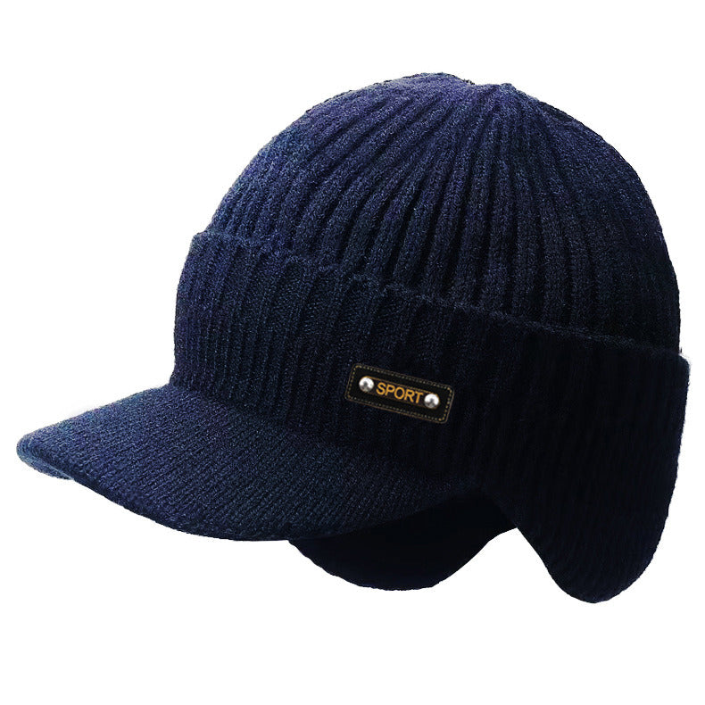 lidafish Winter Tide Ear Protection Baseball Cap Outdoor Thicken Warm Men Dad Hat Knitted Design Snapback Hat