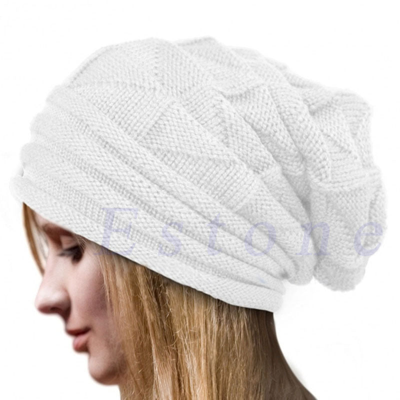 Knitted Baggy Beanie Oversized Winter Hat Ski Slouchy Cap Skullies Beanies Women Men Winter Wool Warm Cap Beanies Unisex