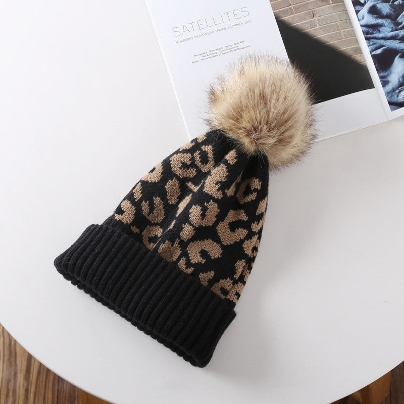 Knitted Hats For Men Women Autumn Winter Beanie Hats Outdoor Winter Hat Thicken Warm Caps Boy Girls Trendy Pom Pom Hat