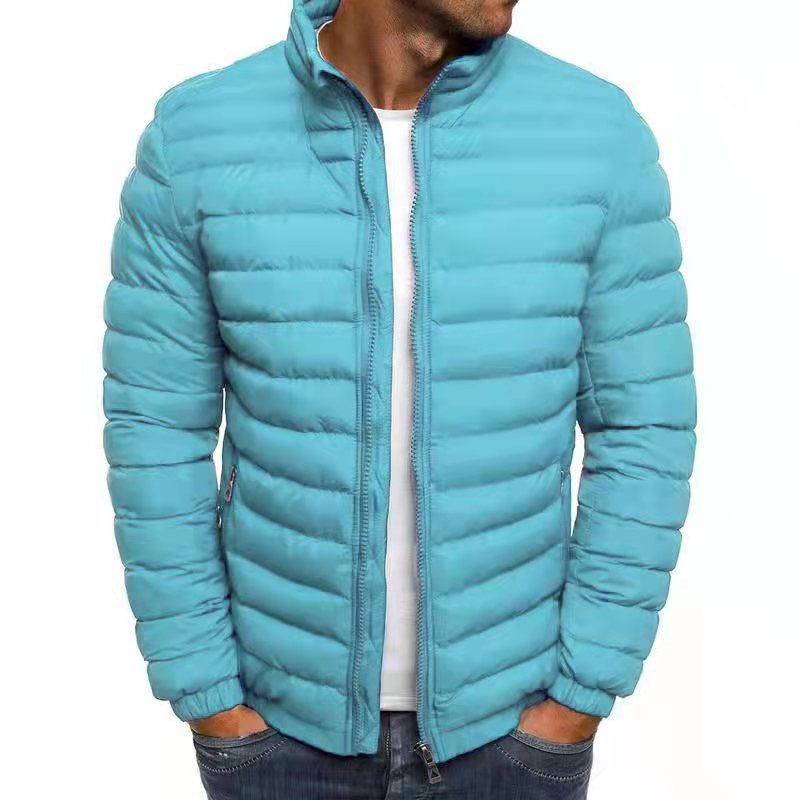 Euro Winter New Men's Solid Cotton Shirt Casual Warm Cotton Jacket Men's Jacket