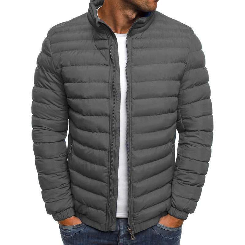 Euro Winter New Men's Solid Cotton Shirt Casual Warm Cotton Jacket Men's Jacket