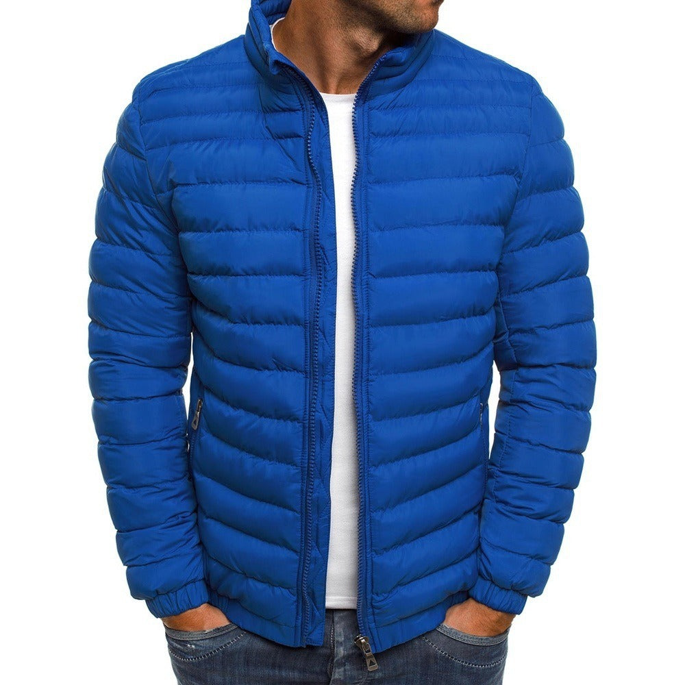 Euro Winter New Men's Solid Cotton Shirt Casual Warm Cotton Jacket Men's Jacket