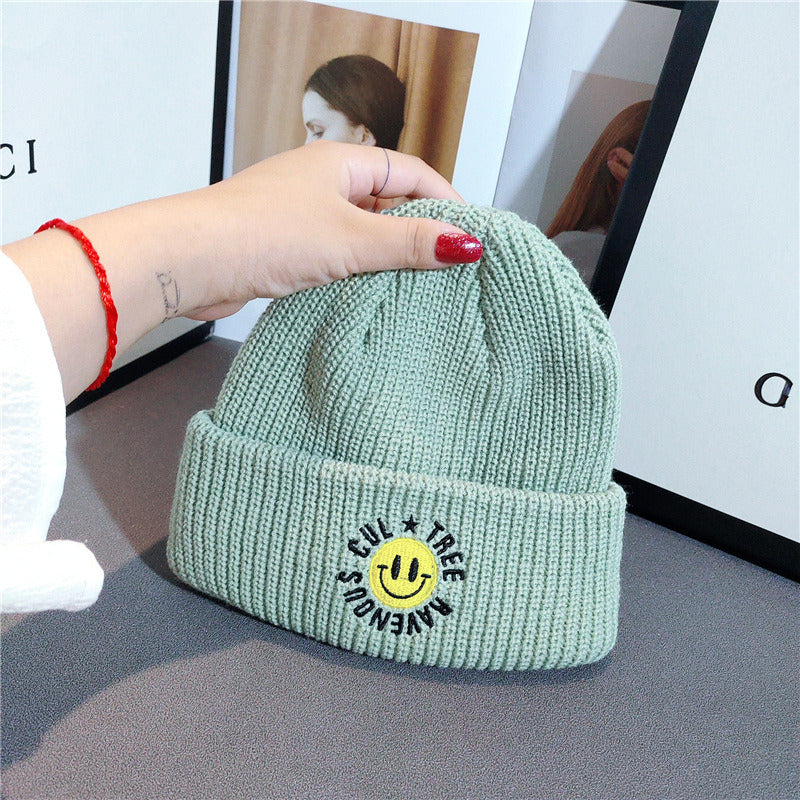 Simple Multi Color Big C Letter Winter Hat Women Winter Unisex Beanie Cap Outdoor Thick Warm Hip hop Sport Ski Knitted Hats