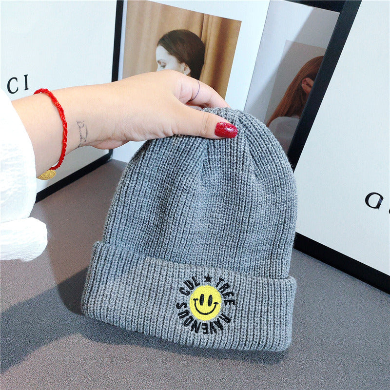 Simple Multi Color Big C Letter Winter Hat Women Winter Unisex Beanie Cap Outdoor Thick Warm Hip hop Sport Ski Knitted Hats