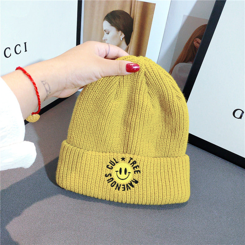 Simple Multi Color Big C Letter Winter Hat Women Winter Unisex Beanie Cap Outdoor Thick Warm Hip hop Sport Ski Knitted Hats