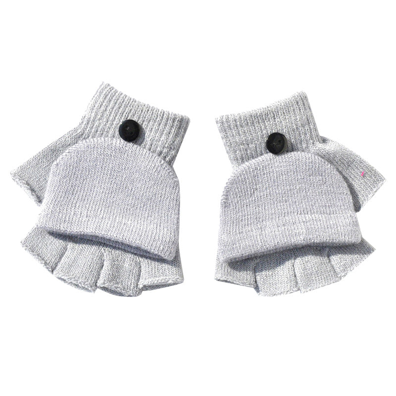 Warm Plush Thick Warm Baby Gloves Winter Plus Velvet Mittens Children Kid Coral Fleece Full Finger Gloves For 1-4Y Kids Gloves