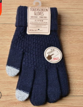 Winter Touch Screen Gloves Women Men Warm Stretch Knit Mittens Imitation Wool Full Finger Guantes Female Crochet Luvas Thicken