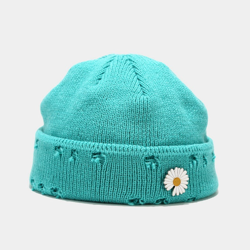 Winter Harajuku y2k Beanies Knitted Hat Women Fashion Warm Thick Gorro Men Hip Hop Pin Hole Skullcap Short Hat Unisex Basic Cap