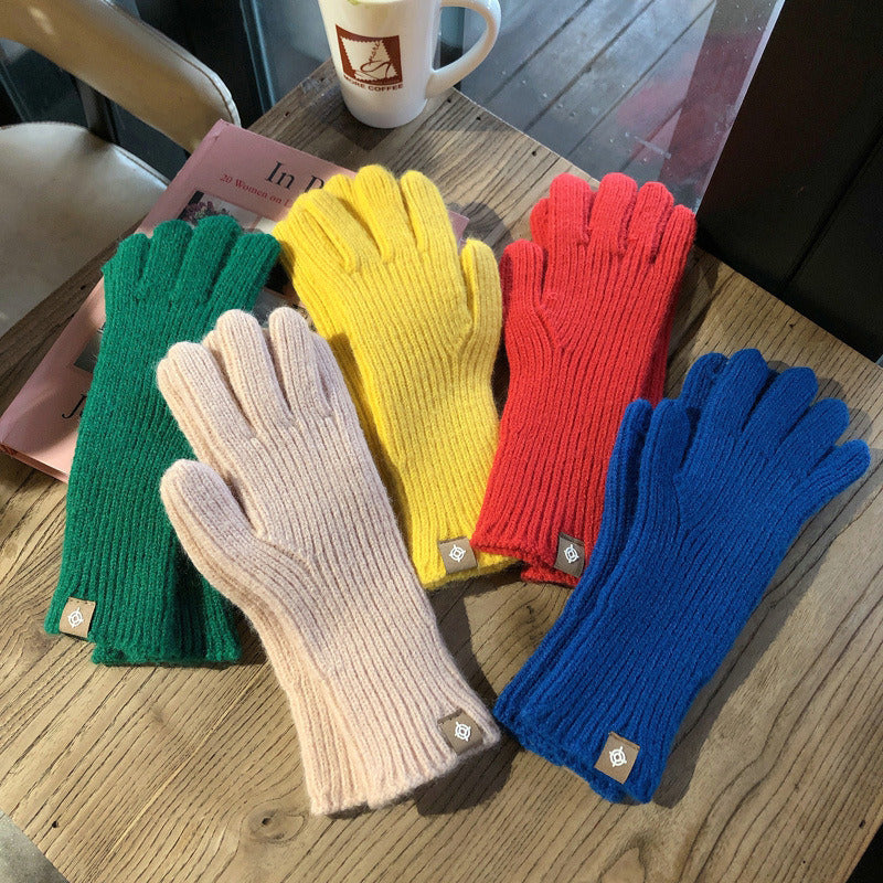 Women's Winter Gloves Cute Plush Warm Riding Gloves Women Solid Gloves Womens Gloves Fluffy Work Kids Winter Gloves