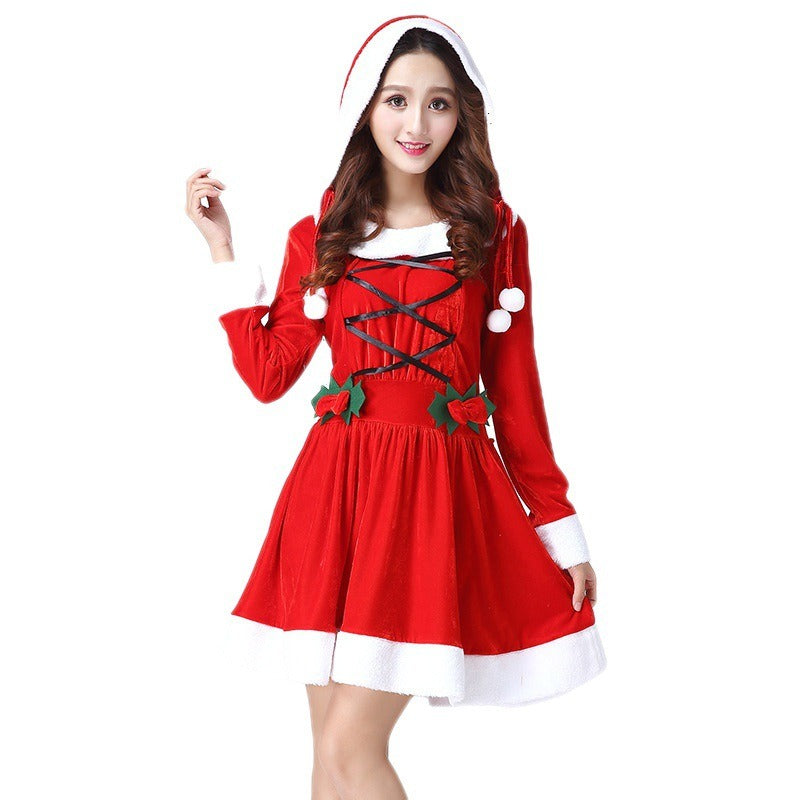 Saint performance costumes stage costumes; performance costumes performance costumes adult female Santa Claus Christmas