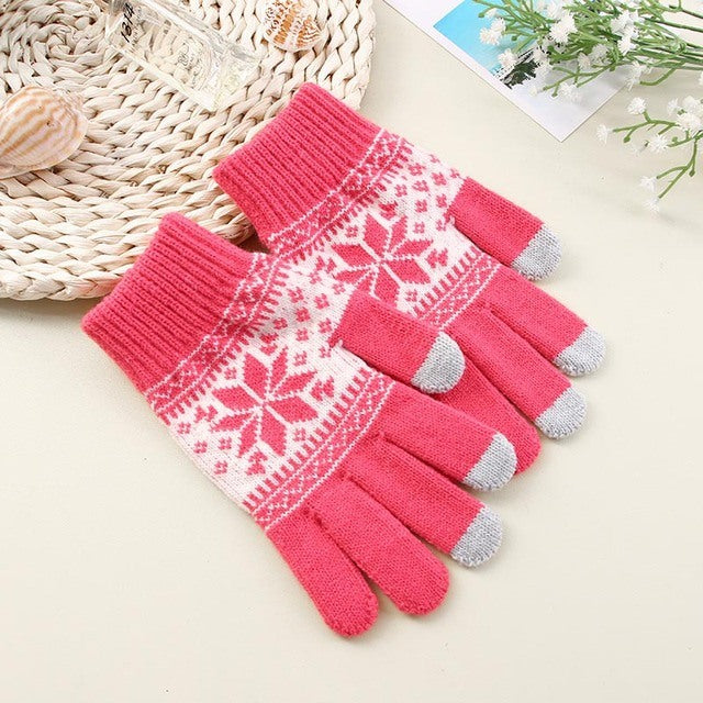 Knitted Fingerless Gloves Winter Thicken Warm Touch Screen Gloves Unisex Outdoor Stretch Elastic Warm Half Finger Cycling Gloves