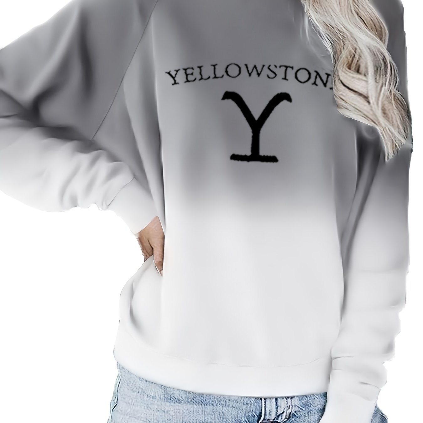 Graphic Print Crew Neck Pullover; Casual Fashion Loose Long Sleeve Sweatshirt; Women's Clothing