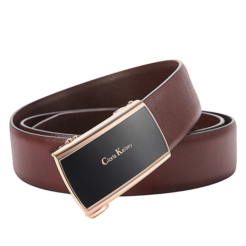 Men's leather cowhide belt Crocodile pattern belt Men's belt Wholesale automatic buckle belt Micro supply factory stock