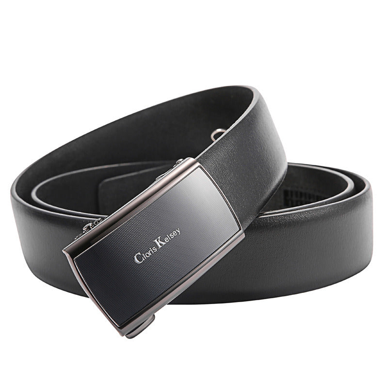 Men's leather cowhide belt Crocodile pattern belt Men's belt Wholesale automatic buckle belt Micro supply factory stock