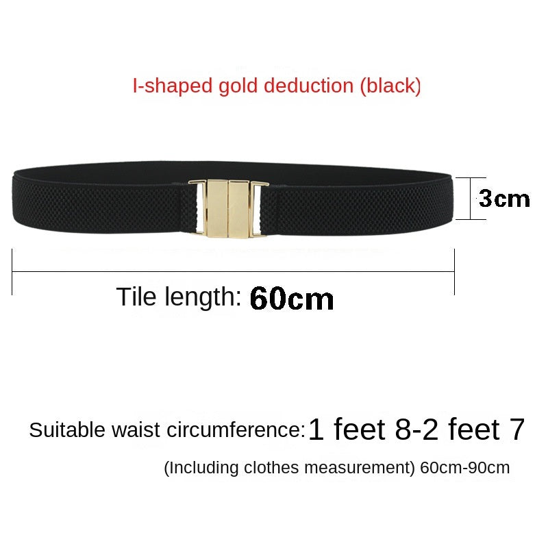 Korean waistband female decoration with skirt elastic waist cover; wide and narrow elastic belt; fashionable new style; quick sale; golden pear drop