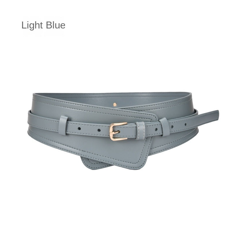 New Women's Belt Decoration Fashion Waist with Coat Waist Closing Needle Buckle Real Cowhide Bandwidth Waist Belt Wholesale