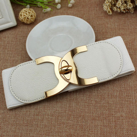 Korean waistband female decoration with skirt elastic waist cover; wide and narrow elastic belt; fashionable new style; quick sale; golden pear drop