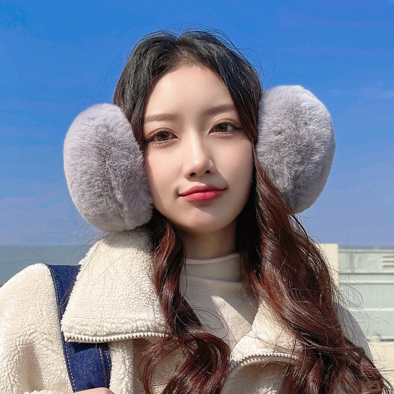 Enlarged thick plush earmuffs for women to keep warm in winter; prevent cold; freeze and wind; new type of ear protection; cute ear cover; ear warmers