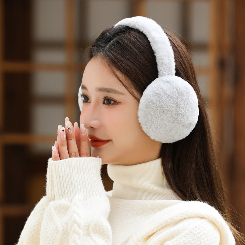 Warm Earmuffs Winter Earmuffs Men's and Women's Common Plush Earmuffs Earmuffs Rabbit Hair Earmuffs Korean Edition Cute Back Wear