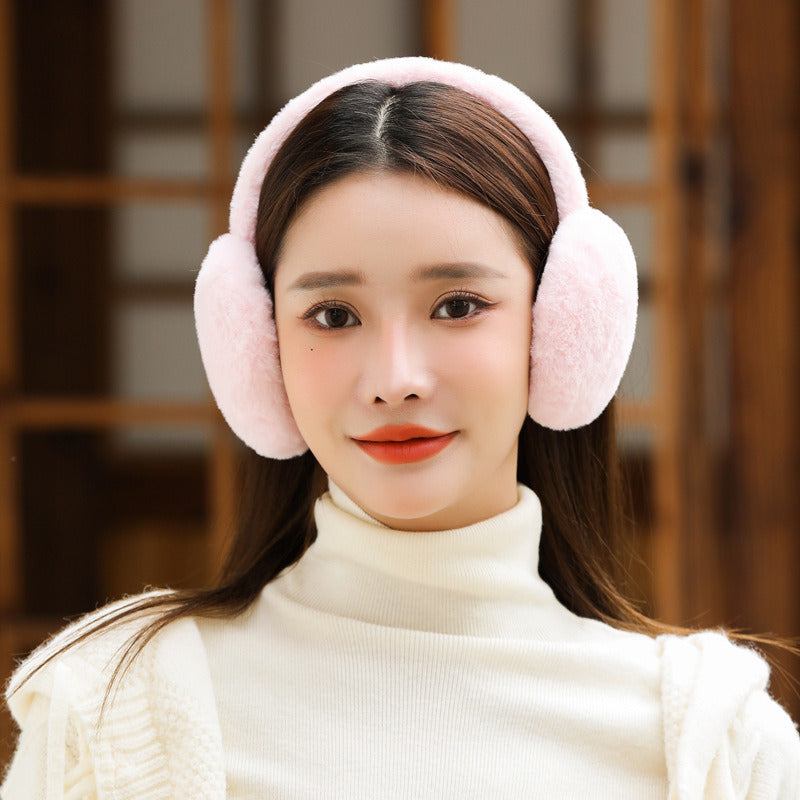 Warm Earmuffs Winter Earmuffs Men's and Women's Common Plush Earmuffs Earmuffs Rabbit Hair Earmuffs Korean Edition Cute Back Wear