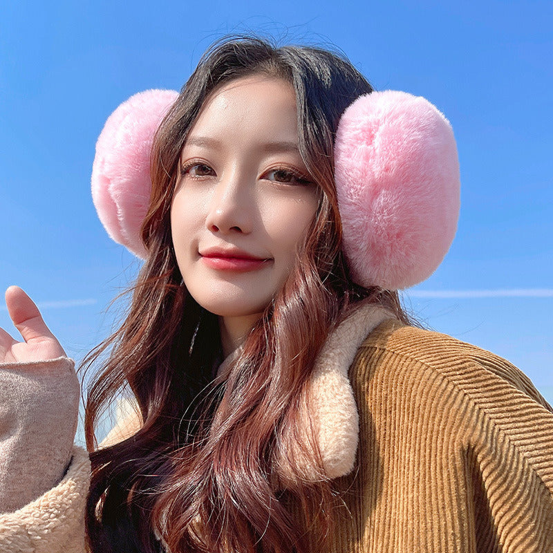 Enlarged thick plush earmuffs for women to keep warm in winter; prevent cold; freeze and wind; new type of ear protection; cute ear cover; ear warmers