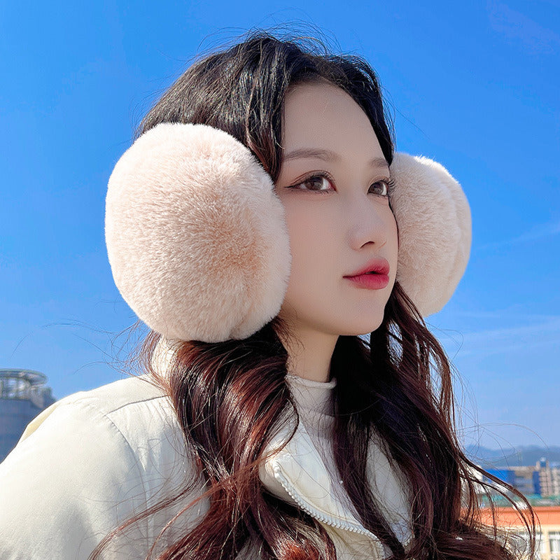 Enlarged thick plush earmuffs for women to keep warm in winter; prevent cold; freeze and wind; new type of ear protection; cute ear cover; ear warmers