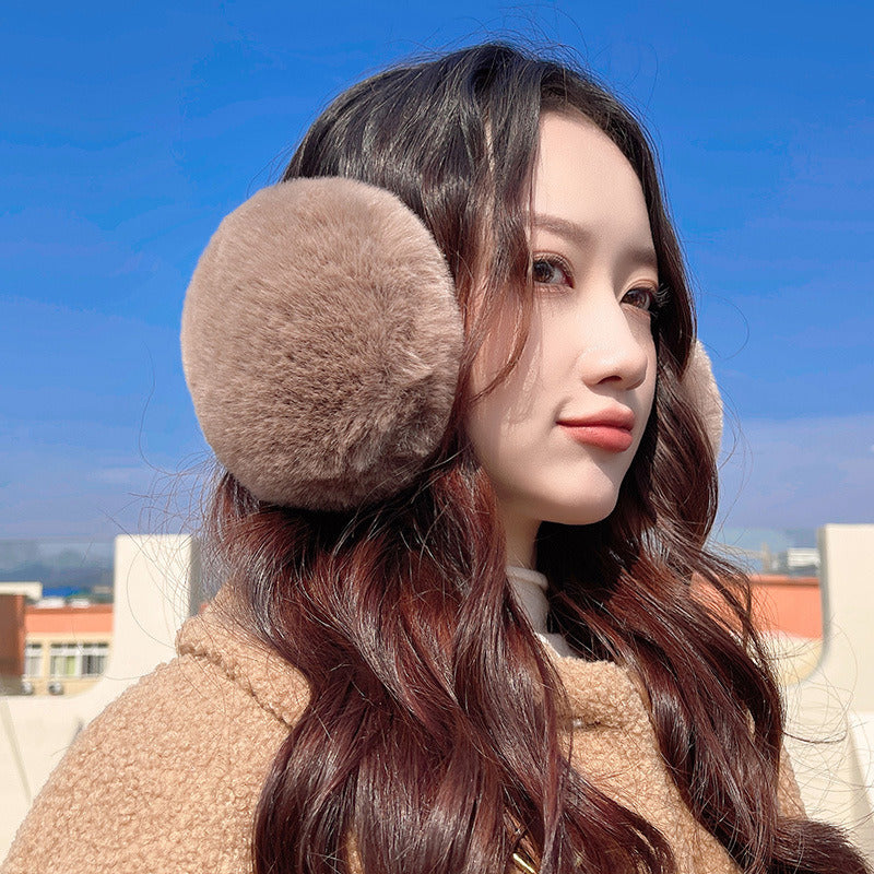 Enlarged thick plush earmuffs for women to keep warm in winter; prevent cold; freeze and wind; new type of ear protection; cute ear cover; ear warmers