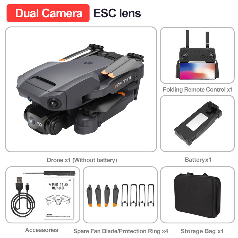 2022 New P8 Drone 4K With ESC HD Dual Camera 5G Wifi FPV 360 Full Obstacle Avoidance Optical Flow Hover Foldable Quadcopter Toys