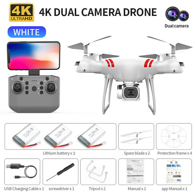 RC Drone Double 4K Wifi FPV HD Camera KY101 Drone Altitude Hold Gesture Mode Long Flying time RC Quadcopter Drone Toys For Boy