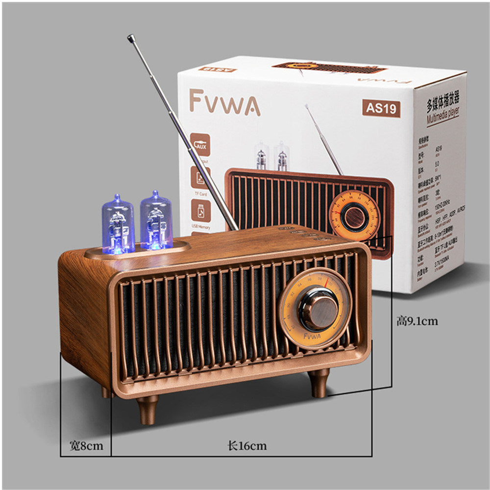 Bluetooth Speaker Retro Subwoofer Radio Memory Card U Disk High Sound Quality Indoor Wireless Portable Speaker