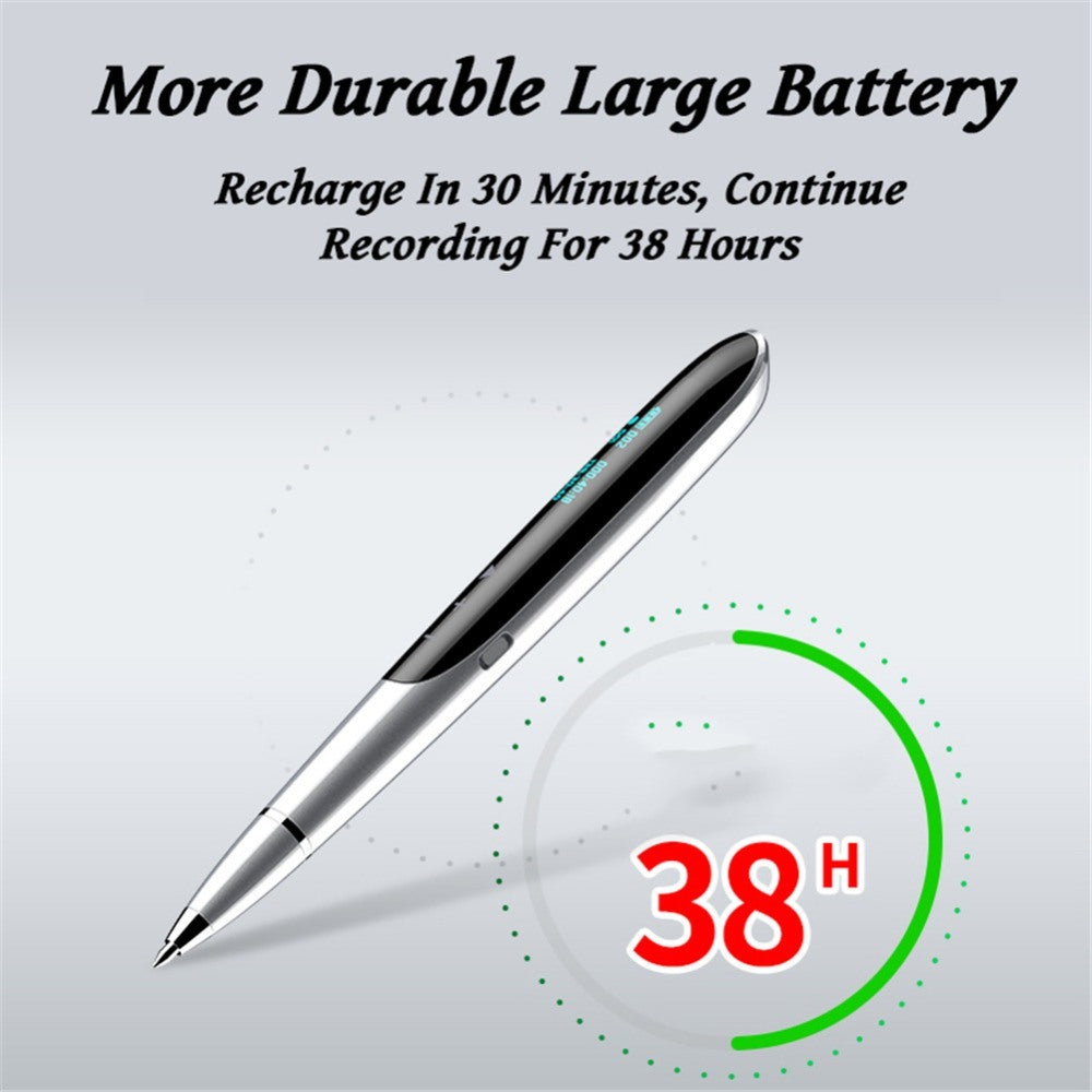 HQ9 Professional LCD Display Digital Activated Recorder Writing Pen Audio Sound Voice Recording Write Pen HD HIFI MP3 Player 8GB