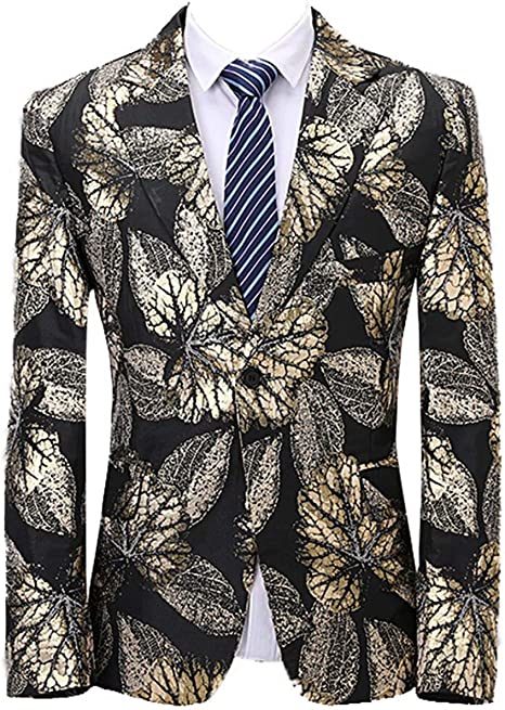 Men's Floral Dress Suits Premium Jacket One Button Luxury Embroidered Blazer Tux Banquet Wedding Coat