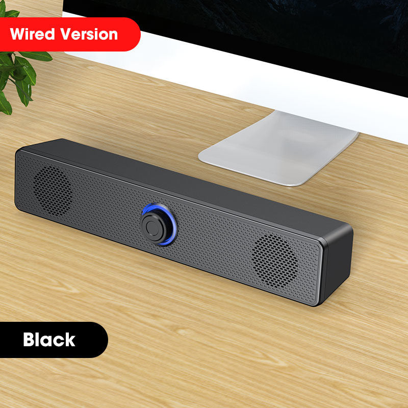 4D Surround Soundbar Bluetooth 5.0 Computer Speakers Wired Stereo Subwoofer Sound Bar for Laptop PC Home Theater TV Aux Speaker