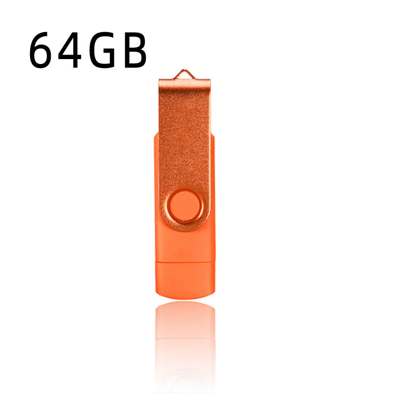 High Speed USB Flash Drive OTG Pen Drive 64gb 32gb USB Stick 16gb Rotatable Pen drive For Android Micro/PC Business gift